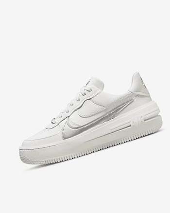Nike Air Force 1 PLT.AF.ORM Blancos Grises Metal Plateados | MX 5284